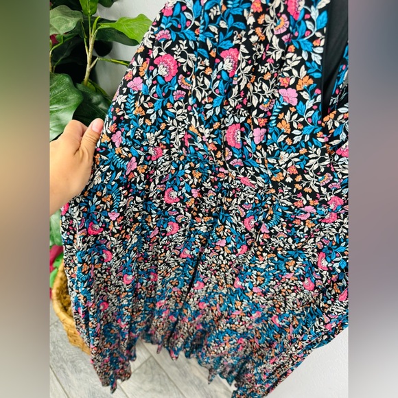 Torrid Midi Gauze Walk Through Romper Dress floral multi color Size 5 - Picture 5 of 9
